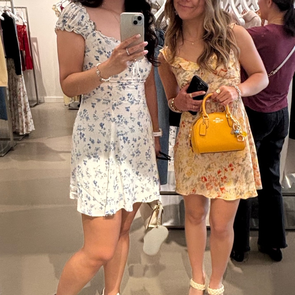 Floral Puff Sleeve Mini Dress